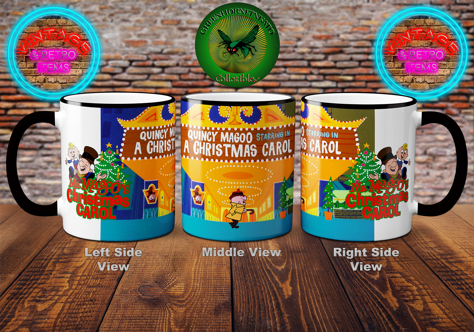 Mr Magoos Christmas Carol Theater 11oz Custom Beverage Mug