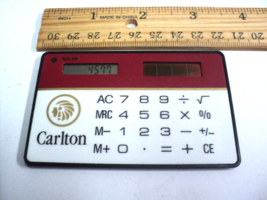 Carlton Solar Calculator Pocket-Sized 3 3/8&quot; x 2&quot; Vintage Collectible Compact - £9.09 GBP