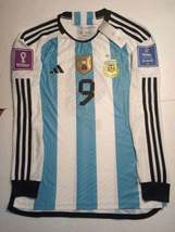 Julian Alvarez Argentina 2022 World Cup Match Home Long Sleeve Soccer Jersey - £95.70 GBP