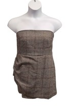 House Of Harlow 1960 Mini Dress Womens Large Glen Plaid Strapless   Academia  - £17.09 GBP