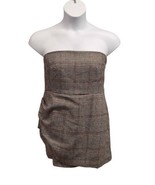 House Of Harlow 1960 Mini Dress Womens Large Glen Plaid Strapless   Acad... - £17.15 GBP