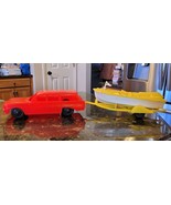 Vintage Processed Plastic Station Wagon Boat Bear Lake Lodge Trailer INC... - £45.39 GBP