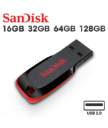 SanDisk Cruzer Blade USB 32GB 64GB 128GB 2.0 Flash Drive Memory Stick - SDCZ50 - £6.83 GBP - £12.75 GBP
