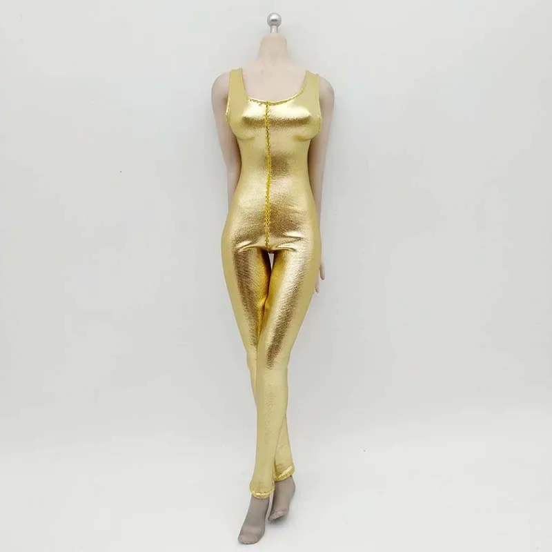 Golden One-piece Suit Tight 1/6 Scale Trousers Combat Uniform Clothes Model for - £11.00 GBP