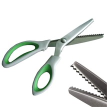 Green Pinking Shears Comfort Grips Professional Dressmaking Pinking Shea... - $18.99