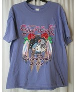 Daytona Beach Florida Bike Week 2004 Crew Neck T-Shirt Purple Wolf Indian  - €25,32 EUR