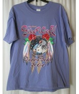 Daytona Beach Florida Bike Week 2004 Crew Neck T-Shirt Purple Wolf Indian  - £23.73 GBP