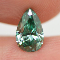 Pear Shape Diamond Fancy Turquoise Color VS1 Certified Natural Enhanced 1 Carat - £1,463.34 GBP
