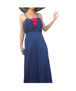 40s Blue Formal Gown 1940s Long Full Prom Dress XS - $80.65 CAD