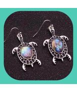 New Absolutely Beautiful Abalone Sea Turtles  Multi Colorful Earrings - $10.00