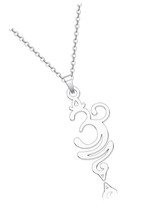 Breathe Symbol Yoga Necklace Earring OM Sanskrit Jewelry for - $46.63