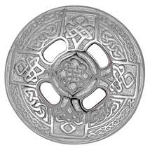 Scottish Celtic Knot Fly Plaid Brooch Silver Scottish Highlander Kilt Ac... - $29.99