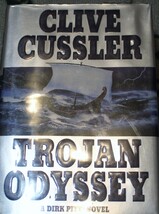 Clive Cussler Trojan Odyssey a dirk pitt Novel Hardcover Dustjacket sign... - $37.00
