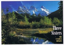 Postcard Three Sisters Mountains Canadian Rockies Alberta - £2.36 GBP