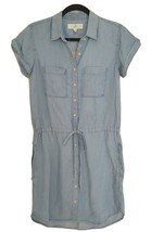 Thread &amp; Supply Women’s Denim Chambray Shirt Dress SS Small Drawstring W... - £19.37 GBP