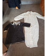 Vintage Lot 2 80&#39;s 70&#39;s Sears Juli Nuisette Nightgown Ruche Blanc Noir F... - $66.11 CAD