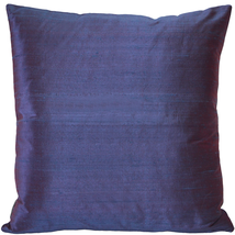 Sankara Purple Silk Throw Pillow 18x18, Complete with Pillow Insert - £37.93 GBP