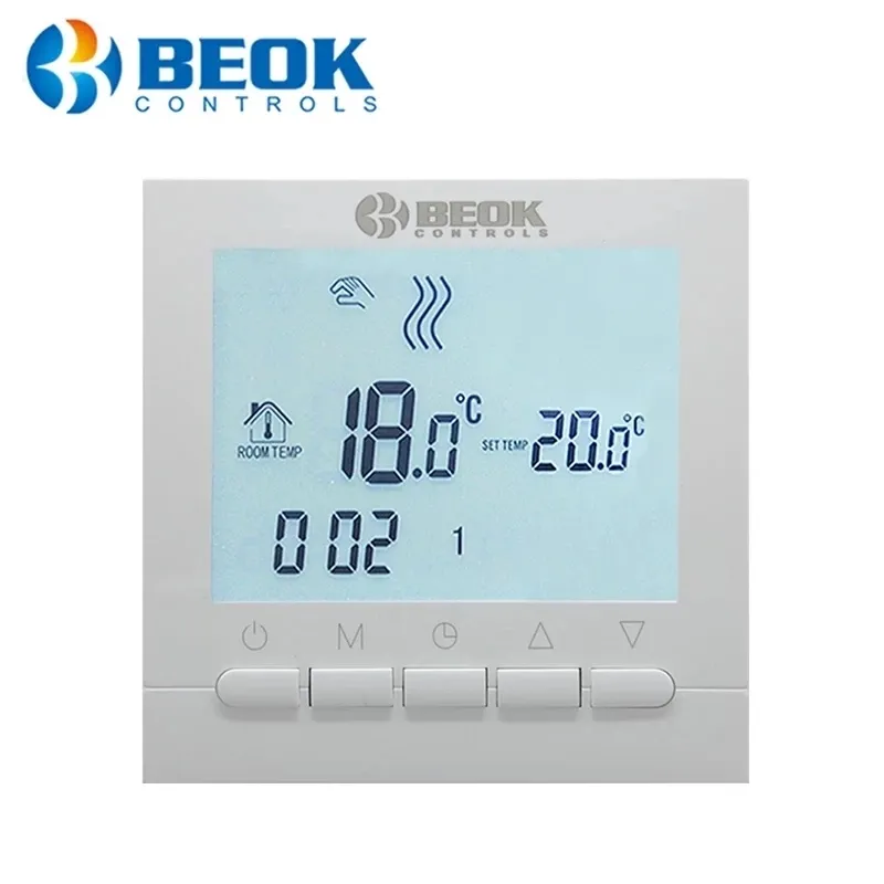 Beok Wired Digital Room Thermostat for Gas Boiler Heating Thermostato 3A White B - £208.47 GBP