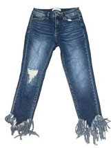 Kancan Women’s Distressed Skinny Jeans Size 27/7 Frayed Hem EXCELLENT CO... - £20.13 GBP