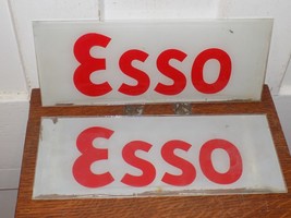 Vintage ESSO Pair of Gas Station Pump Glass - $2,860.30 MXN