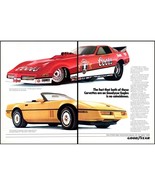 1986 Goodyear Eagle Tires Corvette Convertible 2 page Vintage Print Ad W... - £8.68 GBP