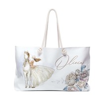 Personalised Weekender Bag, Western, Romance Floral, a girl and her Horse, Large - £39.32 GBP