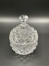 Clear Crystal Diamond Cut Glass Candy Dish Trinket Holder. - $24.10