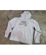 Nike SB White/Rainbow Strips Skateboard Hoodie Sweater Shirt Men Size M - £29.24 GBP