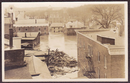 Montpelier, VT 1927 Great Flood RPPC - Scene from Atop Howard Bank Bldg. #3 - £12.40 GBP