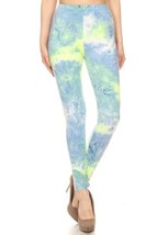 Tie Dye Printed, Full Length, High Waisted Leggings - $10.00