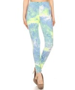 Tie Dye Printed, Full Length, High Waisted Leggings - $10.00