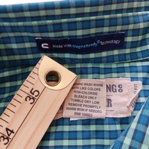 Duluth Trading Co Shirt Men's Green Plaid Cotton Shirt Wrinkle Fighter Sz L Tall image 5