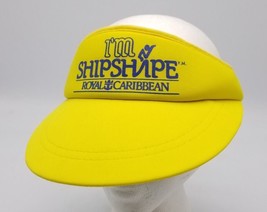 Vintage Royal Caribbean Cruiselines &quot;I&#39;m ShipShape&quot; Yellow Adjustable Visor Hat - £13.67 GBP