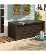 Outdoor Storage Bench Garden Pool Deck Box Weatherproof Patio Furniture ... - $5,596.38 MXN