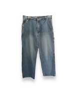 Vintage Plugg Co Men’s Size 34/32 Baggy Cargo Jeans Bootcut Y2K Retro Gr... - $39.49