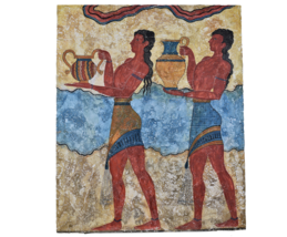 Cup-Bearer Minoan Real Fresco from Knossos Palace Crete Painting on Wall  - £164.87 GBP