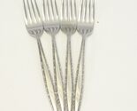 International Fascination Decorator Dinner Forks 7 1/4" Stainless Lot of 4 - $97.02