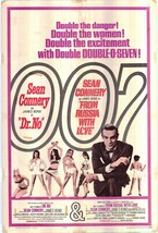 From Russia With Love / Dr. No Original 1965R Vintage Combo One Sheet Poster - £772.26 GBP