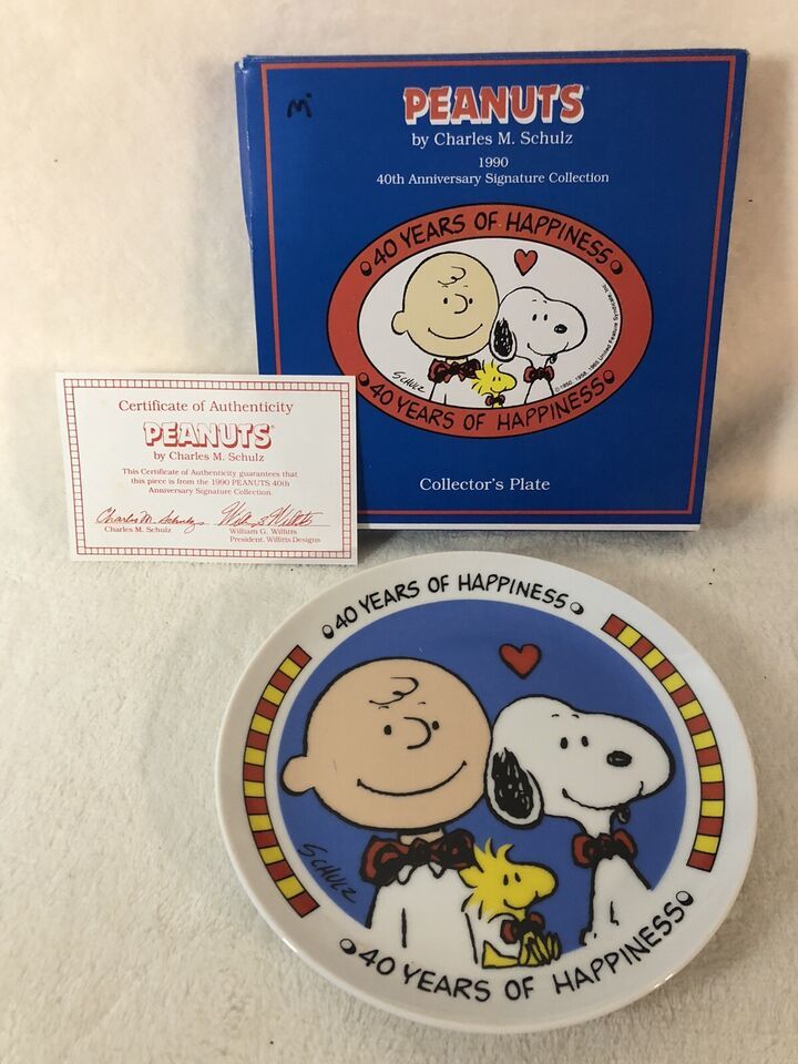 1990 Willitts Peanuts 40th Anniversary Collector’s Plate vintage ￼new old stock - $39.60