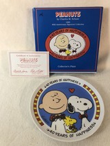 1990 Willitts Peanuts 40th Anniversary Collector’s Plate vintage ￼new old stock - £31.28 GBP