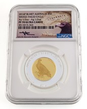 2016-P Bi-Metallo Australia 1/2 Oncia Oro / Argento Aquila NGC PF70 Ultra Cammeo - £1,308.06 GBP