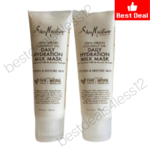 SheaMoisture 100% Virgin Coconut Oil Daily Hydration Milk Mask Pack of 2 - £11.33 GBP