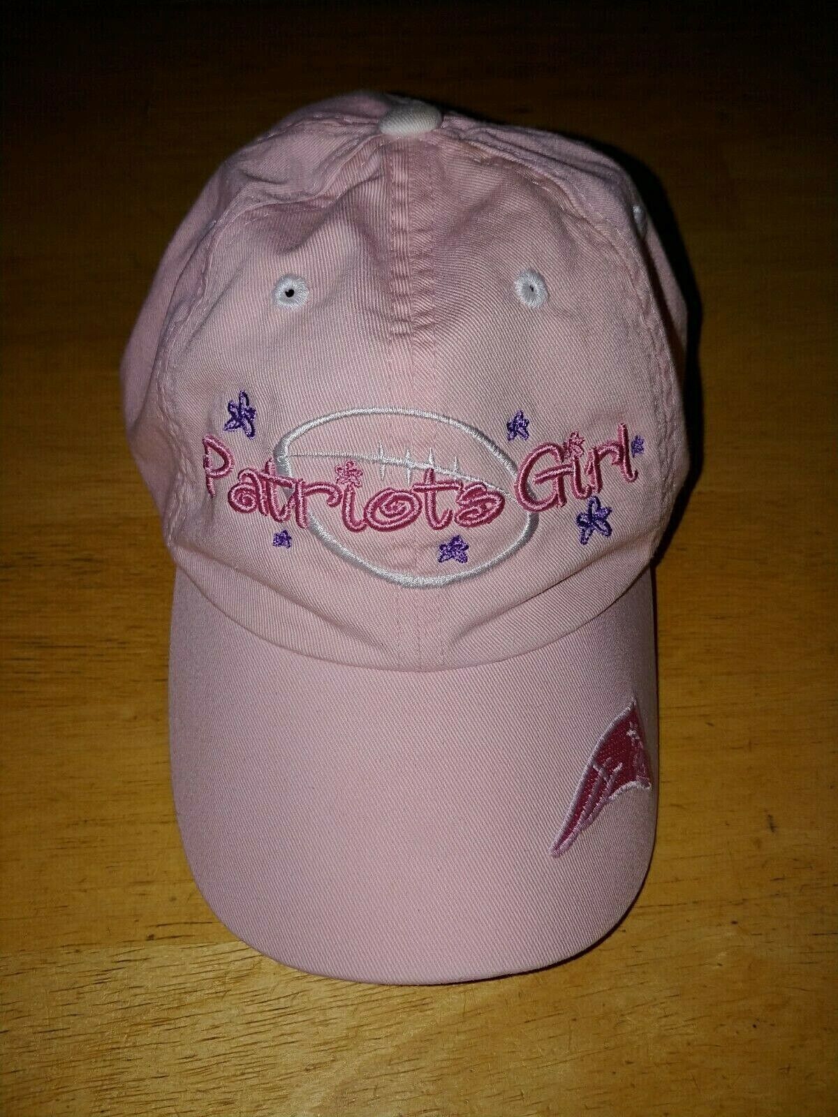 Primary image for PATRIOTS NFL GIRL PINK ADJUSTABLE COTTON VISOR CAP-YOUTH-BARELY WORN-CUTE