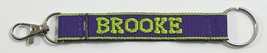 BROOKE Personalized Keychain Green / Purple - $9.89