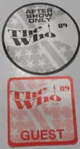THE WHO 2 Vintage 1989 Otto Guest Passes  Sticker NM Red 8cm Daltrey - £14.72 GBP