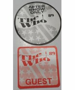 THE WHO 2 Vintage 1989 Otto Guest Passes  Sticker NM Red 8cm Daltrey - $25.73 CAD