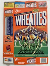 Rams Super Bowl XXXIV Champions Wheaties Cereal Box unsigned - £40.09 GBP