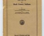 Soil Survey of Rush County Indiana 1937 With Maps Department of Agricult... - $37.62