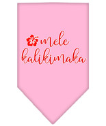 Mele Kalikimaka Screen Print Bandana Light Pink Size Large - £9.28 GBP