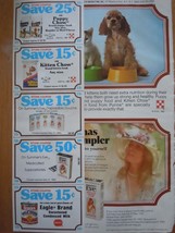 Vintage Puppy Chow Kitten Chow Group Of Coupons From 1983 - $3.99
